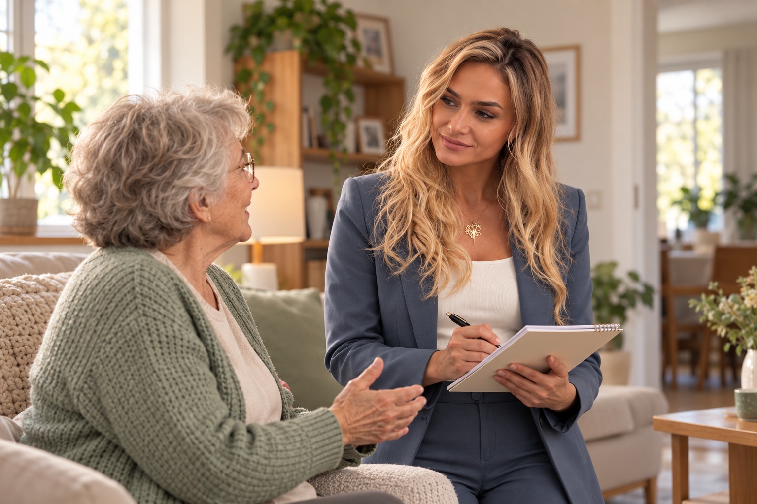 Zoe listening during assessment preparation – AI-generated scene